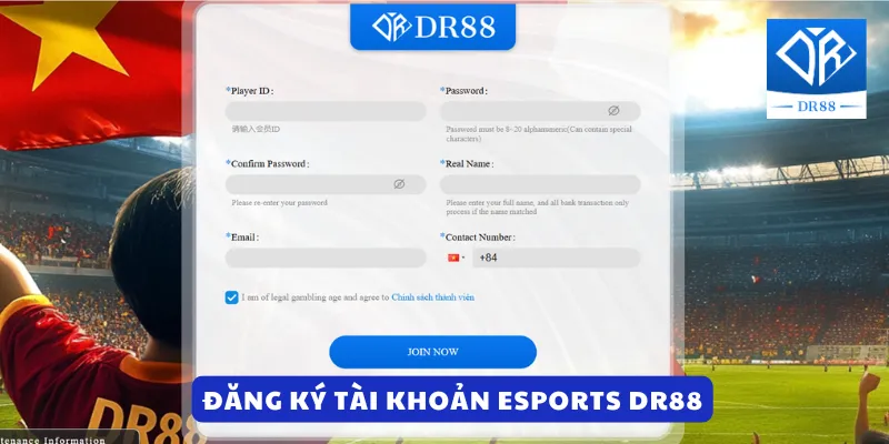 Đăng ký tài khoản Esports DR88