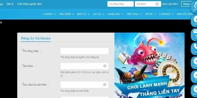 Những thông tin cần điền